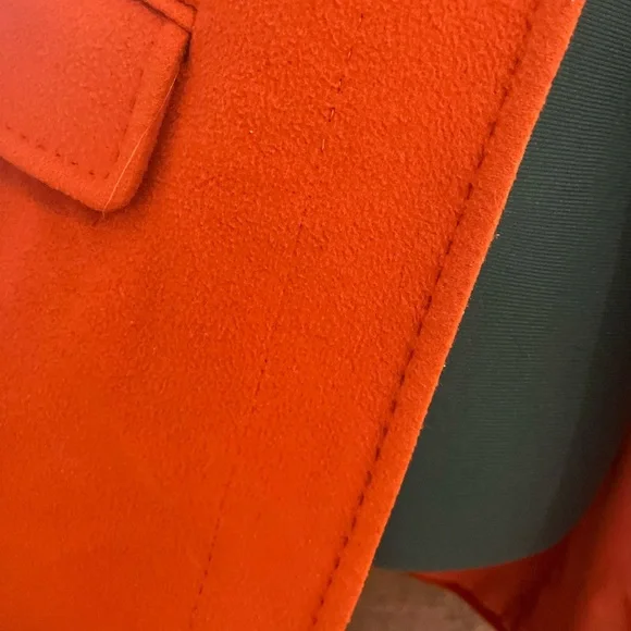 Lands' End Women's Bold Orange Warm Winter Coat - Picture 7 of 7